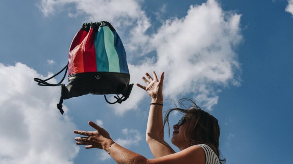 Hipster Turnbeutel | Bunt | Wunschleder | Tasche | Made in Germany | chic | Leder