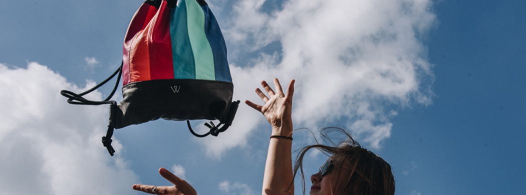 Hipster Turnbeutel, Lederturnbeutel bunt, Wunschleder