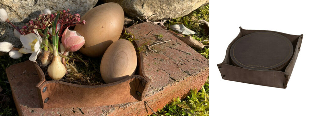 Osterdekoration aus Leder Osternest, Wunschleder HOME