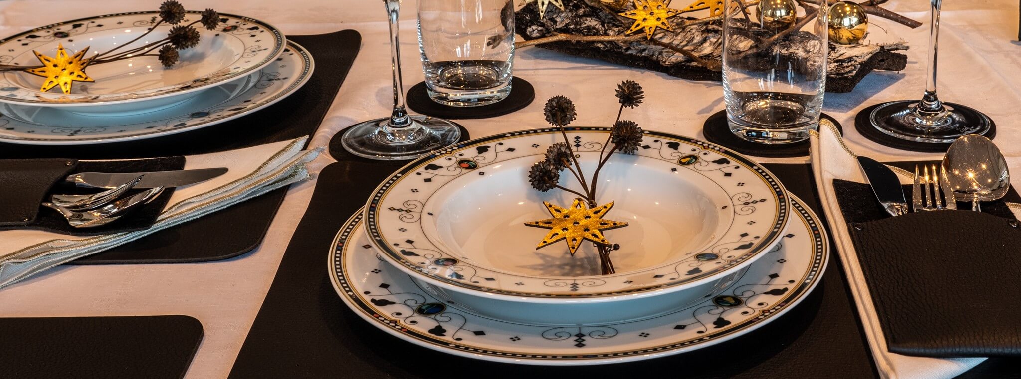 Tischdeko für Weihnachten Wunschleder