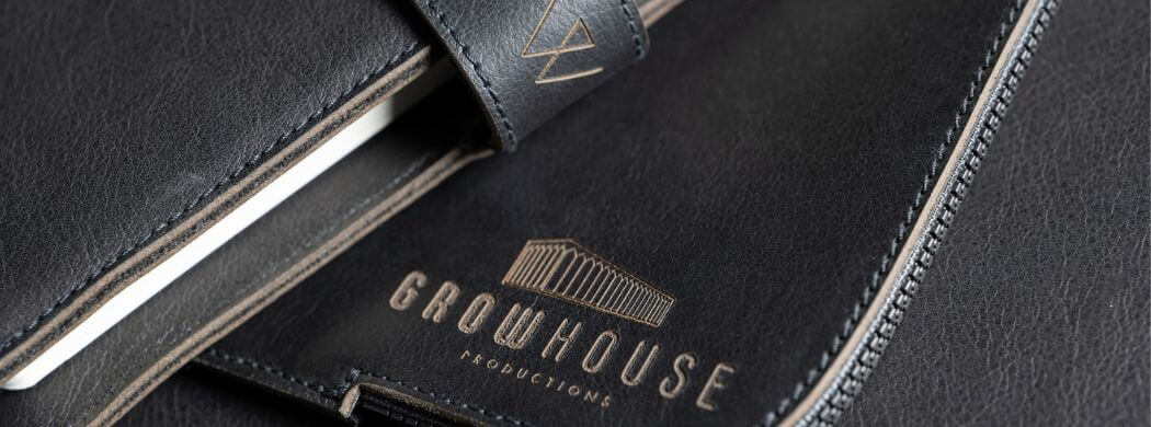 Büroausstattung Leder Logo-Gravur, Büro Zubehör mit Logo Gravur, Wunschleder