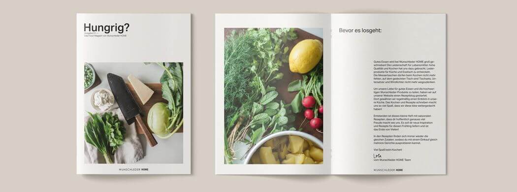 Rezeptheft, Foodmagazin, Hungrig, Wunschleder
