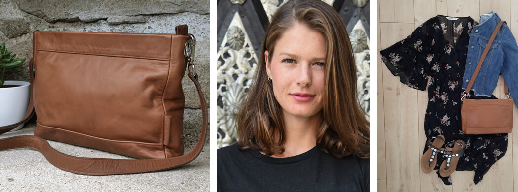 Schultertasche kombinieren, Outfit Inspiration, Wunschleder