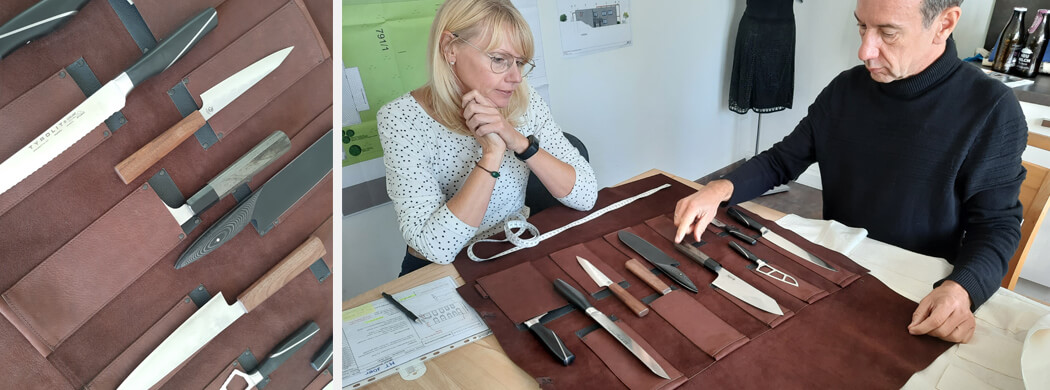 Messertasche nach Maß, Wunschleder