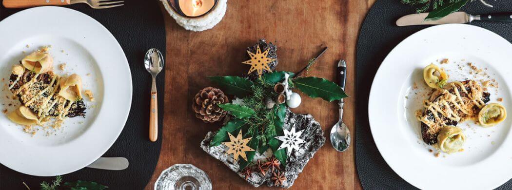 geschmorter Spitzkohl, Weihnachten, Weihnachtsmenü, Pilzravioli, Festessen, Wunschleder