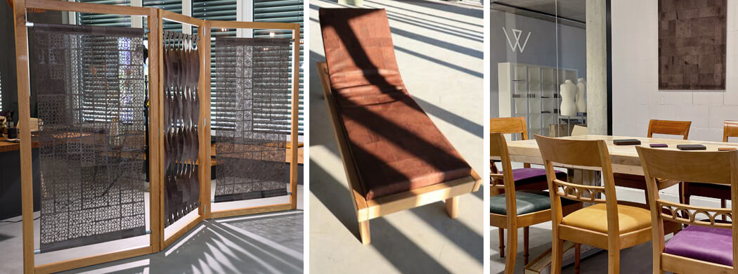 Objektdesign mit Leder, Wunschleder