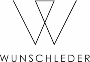 Wunschleder Logo - Großes W und darunter der Wunschleder Schriftzug mit Link zur Startseite