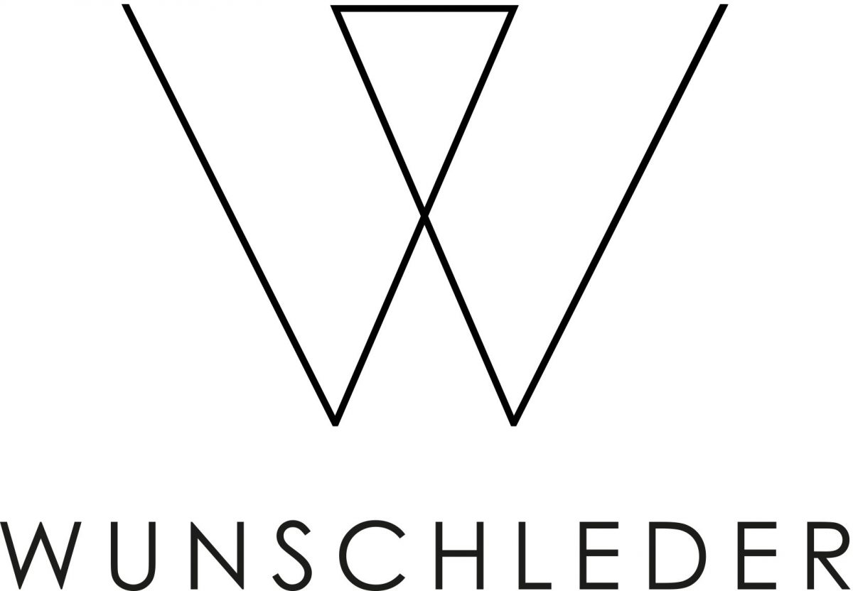 Wunschleder Logo - Großes W und darunter der Wunschleder Schriftzug mit Link zur Startseite