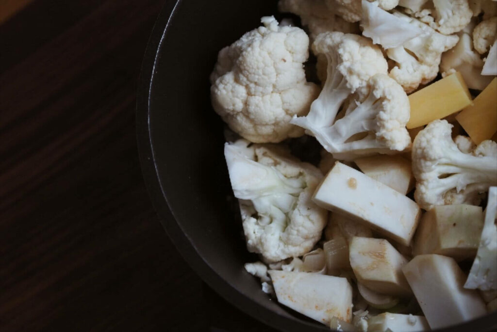 Blumenkohl, Kartoffeln, Sellerie