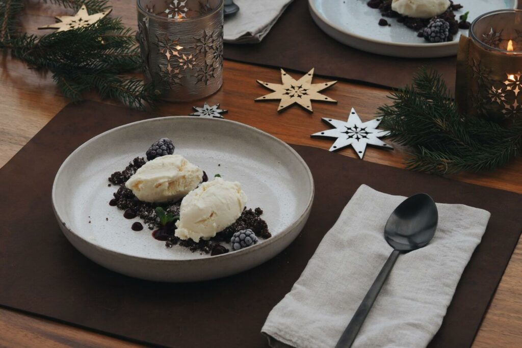 Weihnachtsdekoration, Sterne, Windlicht, Wunschleder