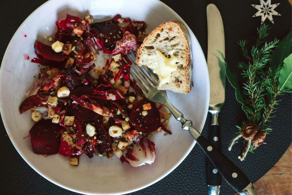 Link zum Rezept Radicchiosalat mit Roter Bete und Zwetschgen