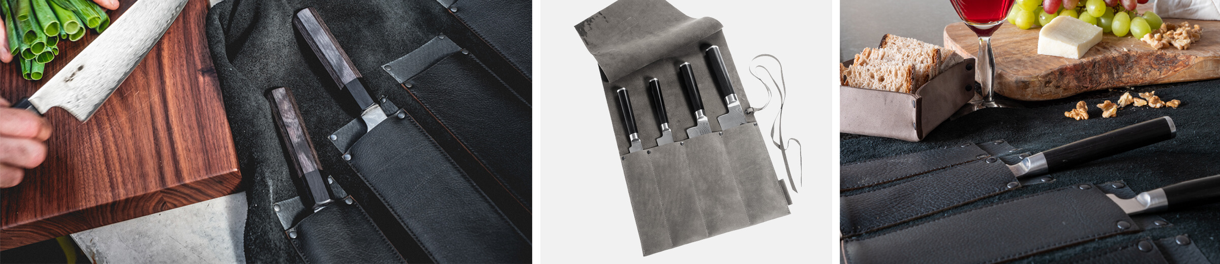 Messertasche Leder personalisierbar, professionelle Messertasche, Rolltasche für Kochmesser, Messer Tasche Echtleder, Wunschleder