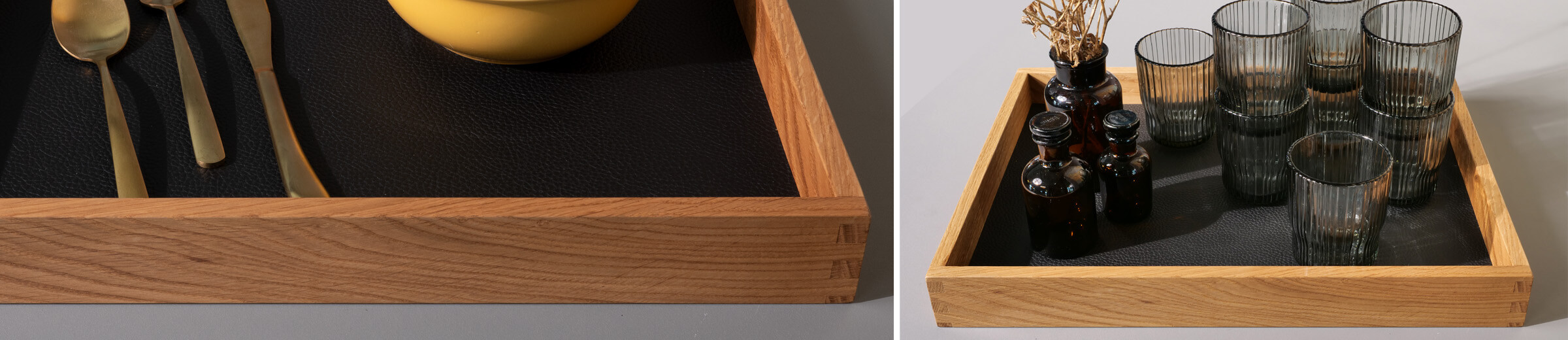 Serviertablett, Servierbrett, Wunschleder