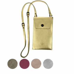 Handytasche zum Umhängen | Gold | Titan | rose | Metallic | Wunschleder