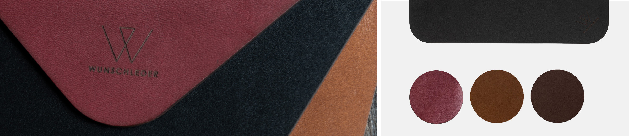 Mousepad Leder, Mauspad Leder, Mausmatte Leder, Wunschleder