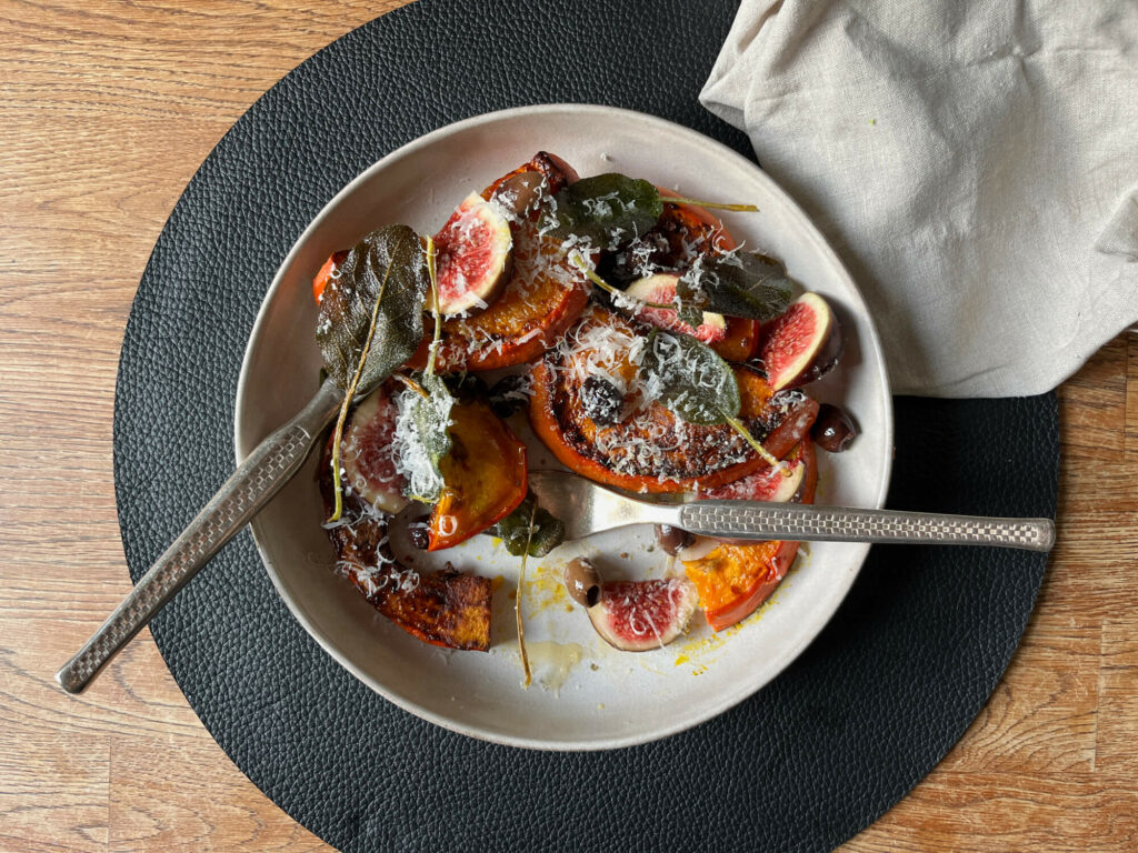 Kürbis, Feigen, herbstliche Vorspeise, Parmesan, Kürbis mal anders