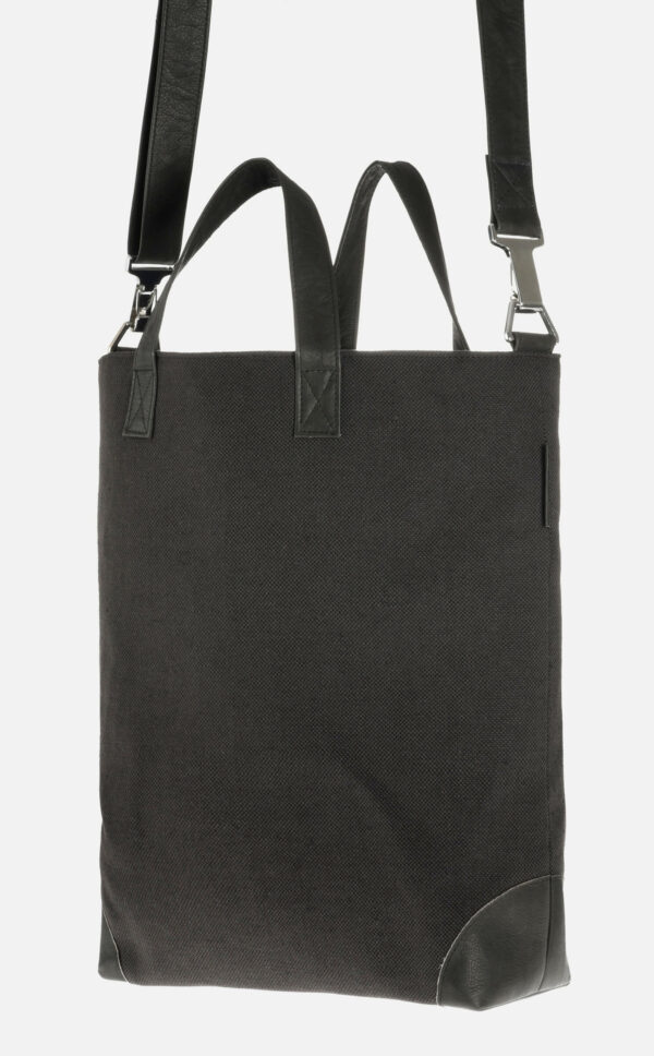 Cross-Bag aus Rindnappa/Leinen | Braun | Wunschleder