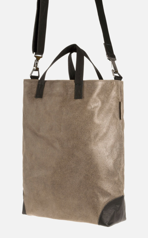 Crossbag Lammnappa | Metallic/Braun | Wunschleder