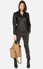 Crossbody Bag aus feinem Leder | Beige | Wunschleder