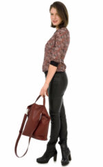 Crossbody Bag | Shopper | Shopping Bag | Echtleder | Rindnappa | dunkles rot | Wunschleder