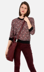 Crossbody Bag | Shopper | Shopping Bag | Echtleder | Rindnappa | dunkles rot | Wunschleder