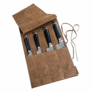 Messer Tasche | Kochmesser | Leder | Blattwerk | Wunschleder