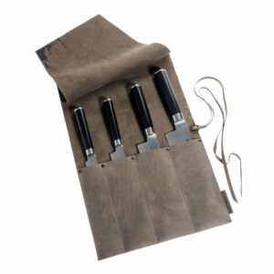 Messer Tasche | Kochmesser | Leder | Blattwerk | Wunschleder