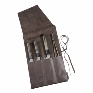 Messerrolle für Köche | Messertasche Leder | personalisierbare Rolltasche für Messer | Wunschleder