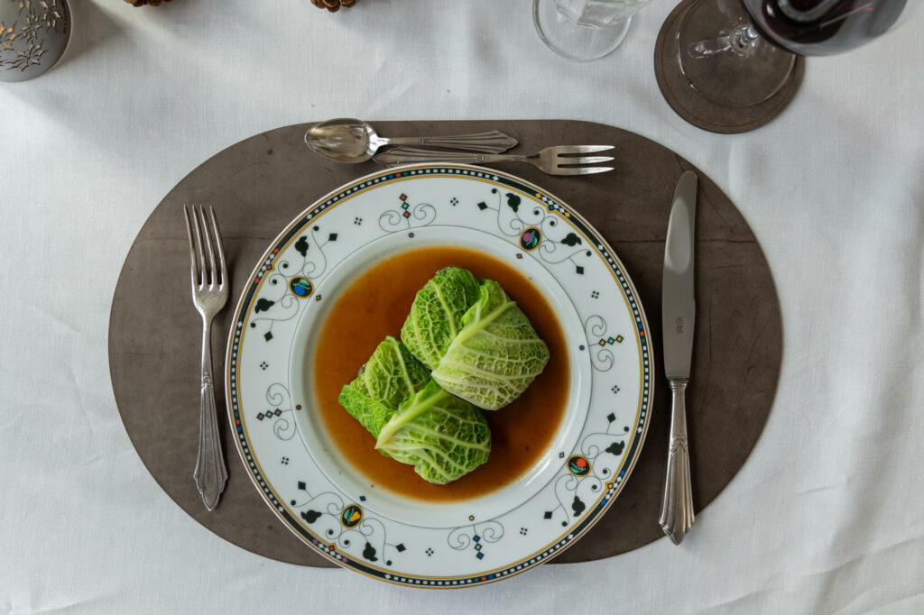 Wirsingrouladen, vegetarische Rouladen, Weihnachtsessen