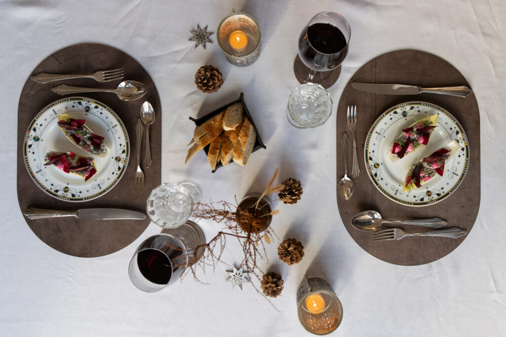 Chicorée, Belugalinsen, Weihnachten Vorspeise 