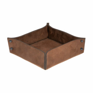 Aufbewahrungskorb | Brotkorb | Bio-Leder | rustikaler Vintage-Look | Wunschleder