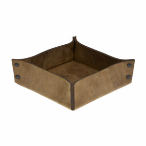 Aufbewahrungskorb | Brotkorb | Bio-Leder | rustikaler Vintage-Look | Wunschleder