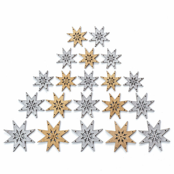 Sterne | Tischdeko | Leder | Set | gold | silber | Wunschleder