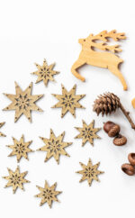 Sterne | Tischdeko | Leder | Set | gold | silber | Wunschleder