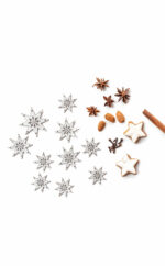 Sterne | Tischdeko | Leder | Set | gold | silber | Wunschleder