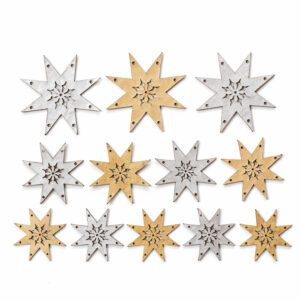 Sterne | Tischdeko | Leder | Set | gold | silber | Wunschleder