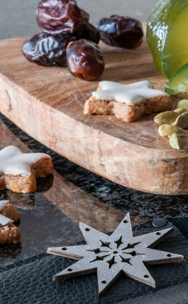 Sterne | Tischdeko | Leder | Set | gold | silber | Wunschleder