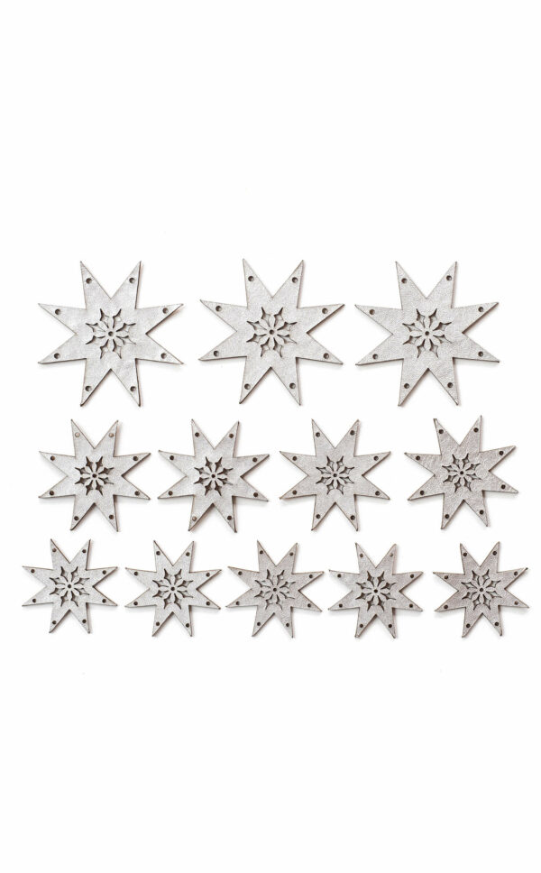 Sterne | Tischdeko | Leder | Set | gold | silber | Wunschleder