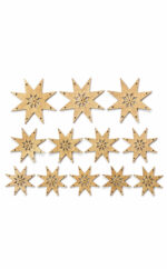 Sterne | Tischdeko | Leder | Set | gold | silber | Wunschleder