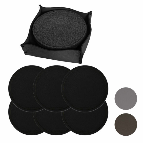 Untersetzer Leder | Glasuntersetzer Set Leder | Lederuntersetzer | Wunschleder