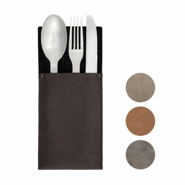 Bestecktasche Leder | Tisch decken | Tischdeko | Wunschleder