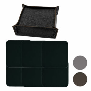 Leder Untersetzer | Glasuntersetzer Set Leder | eckige Untersetzer | Wunschleder