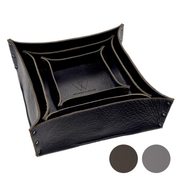 Leder Brotkorb | Servierschale Leder | Aufbewahrungskorb Leder | Wunschleder