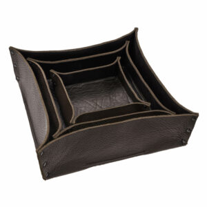 Leder Brotkorb | Servierschale Leder | Aufbewahrungskorb Leder | Wunschleder