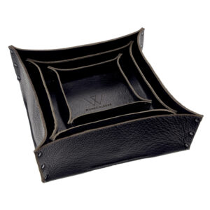 Leder Brotkorb | Servierschale Leder | Aufbewahrungskorb Leder | Wunschleder