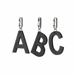 Buchstaben Anhänger | Leder | schwarz | Wunschleder