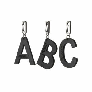 Buchstaben Anhänger | Gravur | schwarz | Wunschleder