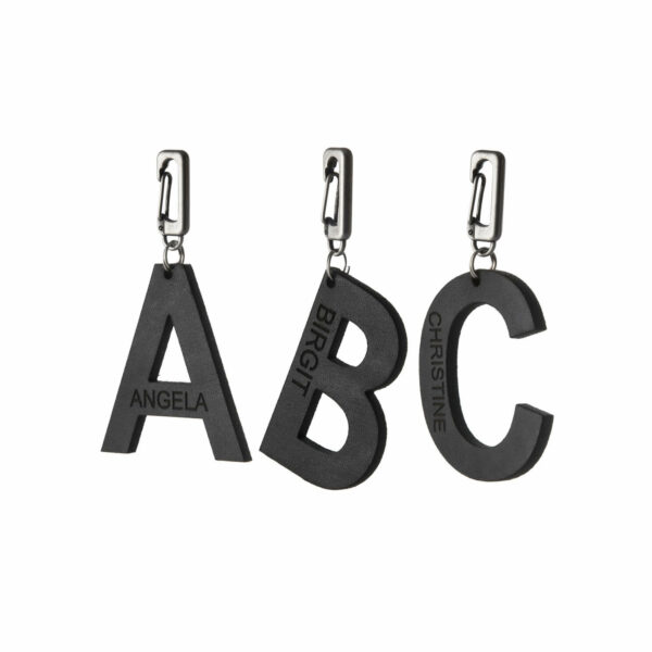 Buchstaben Anhänger | Gravur | schwarz | Wunschleder