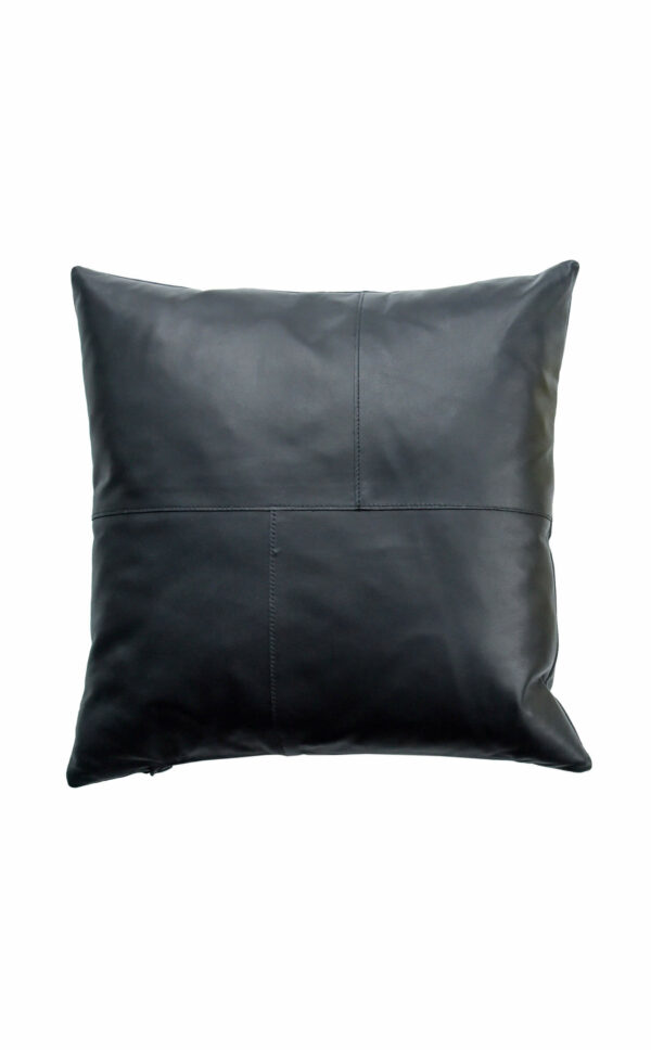 Lederkissen mit Ziernähten, Kissenhülle aus Leder, Kissenbezug aus Leder | Wunschleder
