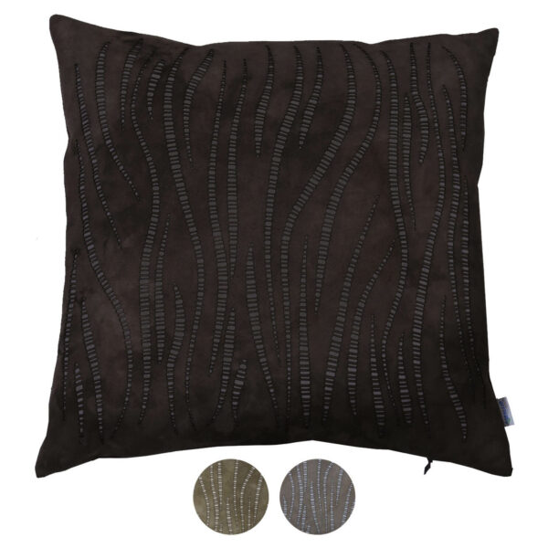 Lederkissen Lasercut, Kissenhülle aus Ziegenvelours, Kissenbezug aus veloursleder | Wunschleder